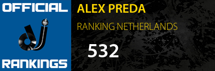 ALEX PREDA RANKING NETHERLANDS