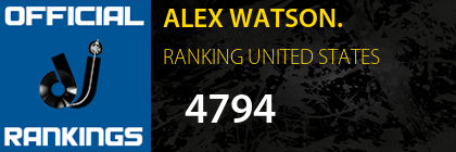 ALEX WATSON. RANKING UNITED STATES