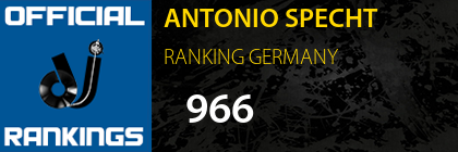 ANTONIO SPECHT RANKING GERMANY