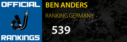 BEN ANDERS RANKING GERMANY