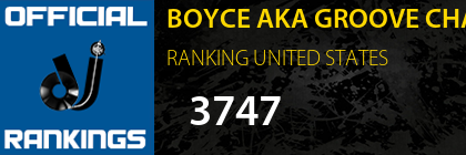 BOYCE AKA GROOVE CHAMPION RANKING UNITED STATES