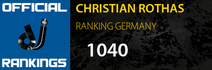 CHRISTIAN ROTHAS RANKING GERMANY