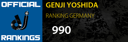 GENJI YOSHIDA RANKING GERMANY