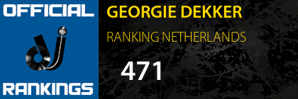 GEORGIE DEKKER RANKING NETHERLANDS