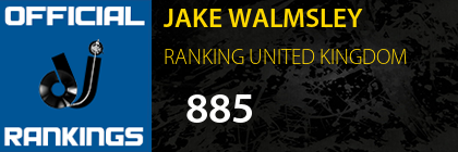 JAKE WALMSLEY RANKING UNITED KINGDOM