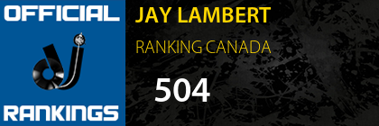 JAY LAMBERT RANKING CANADA