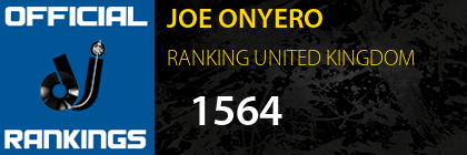 JOE ONYERO RANKING UNITED KINGDOM