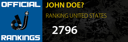 JOHN DOE? RANKING UNITED STATES