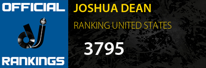 JOSHUA DEAN RANKING UNITED STATES