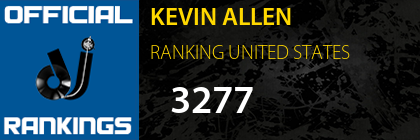 KEVIN ALLEN RANKING UNITED STATES