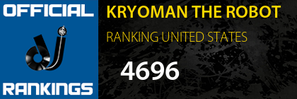 KRYOMAN THE ROBOT RANKING UNITED STATES