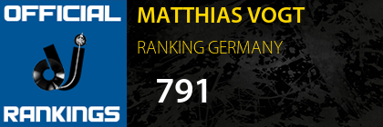 MATTHIAS VOGT RANKING GERMANY