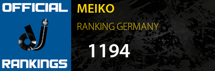 MEIKO RANKING GERMANY