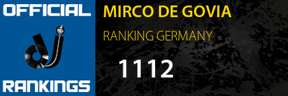 MIRCO DE GOVIA RANKING GERMANY
