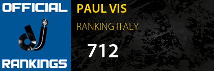 PAUL VIS RANKING ITALY