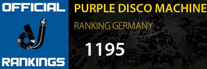 PURPLE DISCO MACHINE RANKING GERMANY