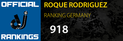 ROQUE RODRIGUEZ RANKING GERMANY