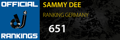 SAMMY DEE  RANKING GERMANY