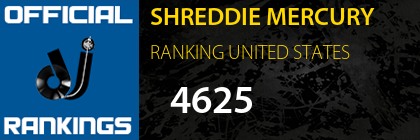 SHREDDIE MERCURY RANKING UNITED STATES