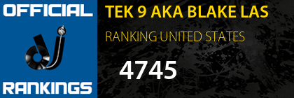 TEK 9 AKA BLAKE LAS RANKING UNITED STATES