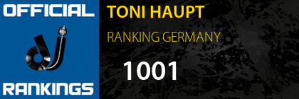 TONI HAUPT RANKING GERMANY