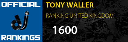 TONY WALLER RANKING UNITED KINGDOM
