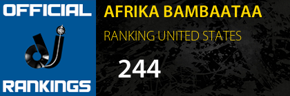 AFRIKA BAMBAATAA RANKING UNITED STATES