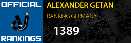ALEXANDER GETAN RANKING GERMANY