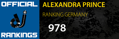 ALEXANDRA PRINCE RANKING GERMANY