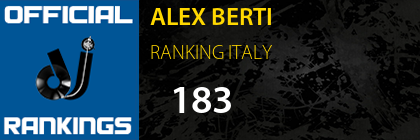 ALEX BERTI RANKING ITALY