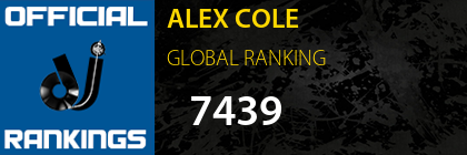 ALEX COLE GLOBAL RANKING