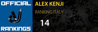 ALEX KENJI RANKING ITALY