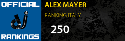 ALEX MAYER RANKING ITALY