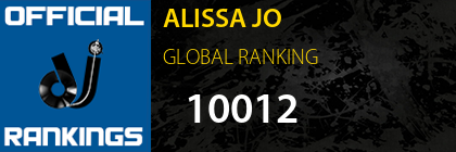 ALISSA JO GLOBAL RANKING