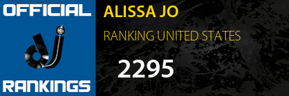 ALISSA JO RANKING UNITED STATES