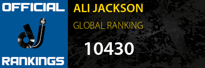 ALI JACKSON GLOBAL RANKING