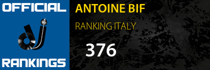 ANTOINE BIF RANKING ITALY