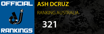 ASH DCRUZ RANKING AUSTRALIA