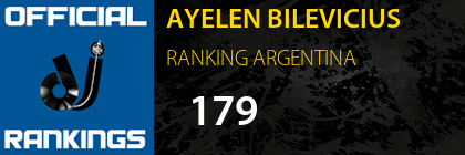 AYELEN BILEVICIUS RANKING ARGENTINA