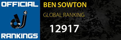 BEN SOWTON GLOBAL RANKING
