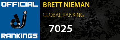 BRETT NIEMAN GLOBAL RANKING