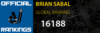 BRIAN SABAL GLOBAL RANKING