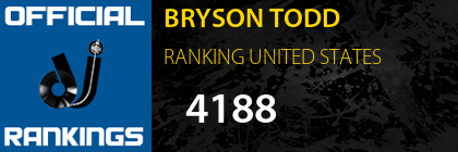 BRYSON TODD RANKING UNITED STATES