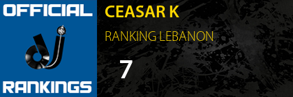 CEASAR K RANKING LEBANON