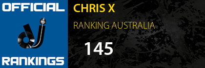 CHRIS X RANKING AUSTRALIA