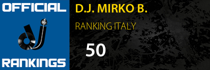 D.J. MIRKO B. RANKING ITALY