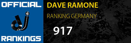 DAVE RAMONE RANKING GERMANY