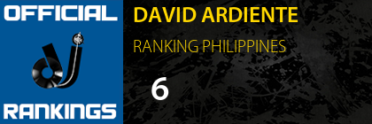 DAVID ARDIENTE RANKING PHILIPPINES