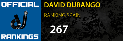 DAVID DURANGO RANKING SPAIN