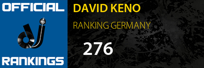 DAVID KENO RANKING GERMANY